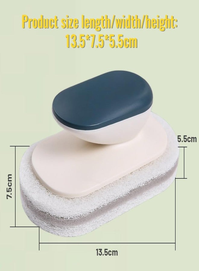 Sunicon Sponge No-Scratch Scouring Pad Brush, with Comfortable Handle,Cleaning Brush for Kitchen Bathroom Bathtub Toilet Swiming Pool, Dish Sponge Cleaning Scrubber(Blue) - Image 3